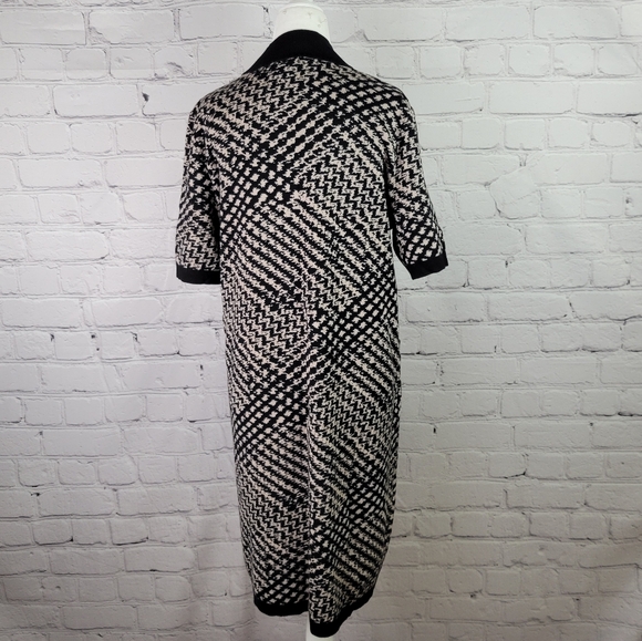 NWT CALVIN KLEIN Quarter Zip Patterned Sweater Dress - Picture 4 of 11